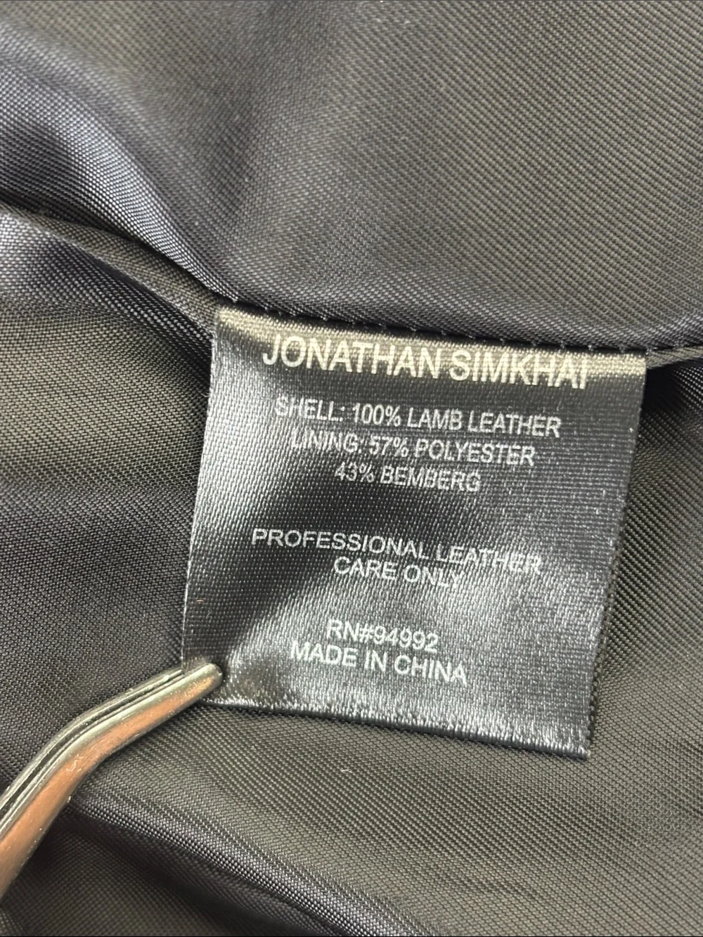 Jonathan Simkhai Black Lamb Leather Front-Zip Mini Skirt